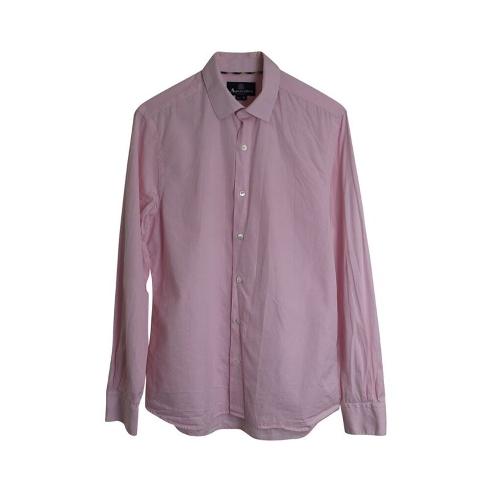 Aquascutum Classic Dress Shirt in Pink Cotton